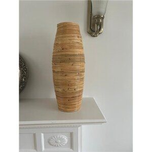 Indonesian rattan natural vase